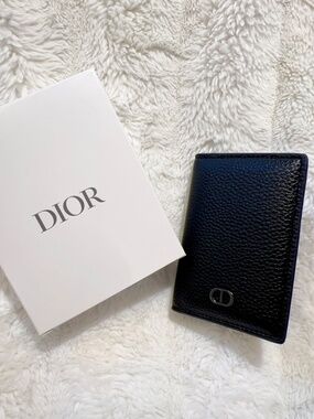 Dior Men VIP Gift Card Holder Wallet Black Faux Leather Gift With Purchase GWP